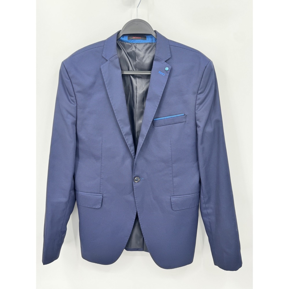 Raf Simons Sport Slim Fit  Blazer Mens eu 50, us 40 Blue Slim Fit Micro Pattern